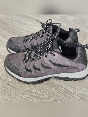B3 Columbia Crestwood Gray Hiking Shoes Sneakers Mens Sz 7.5 Omni Grip